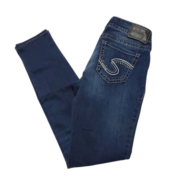 CO Denim - Silver Jeans Co Suki Mid Womens Jeans Size 26 Dark Wash Stretch Curvy Denim